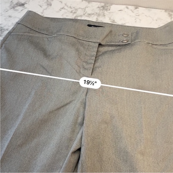 Like New White House Black Market Wide Leg Business Casual Slate Gray Slacks - Picture 8 of 11